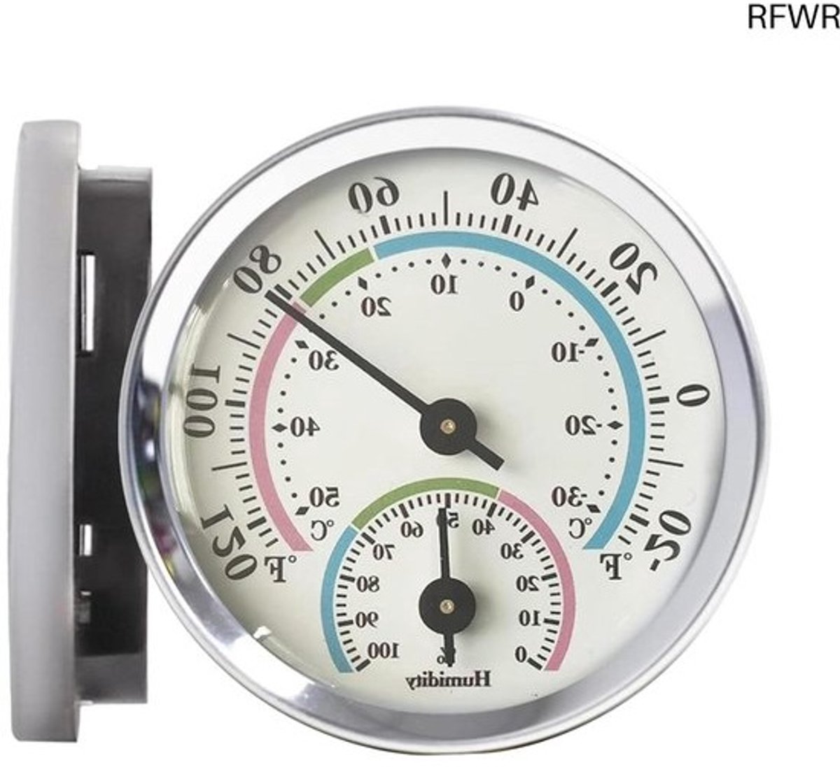 RFWR® Hygrometer voor binnen - Analoog voor temperatuur en luchtvochtigheid