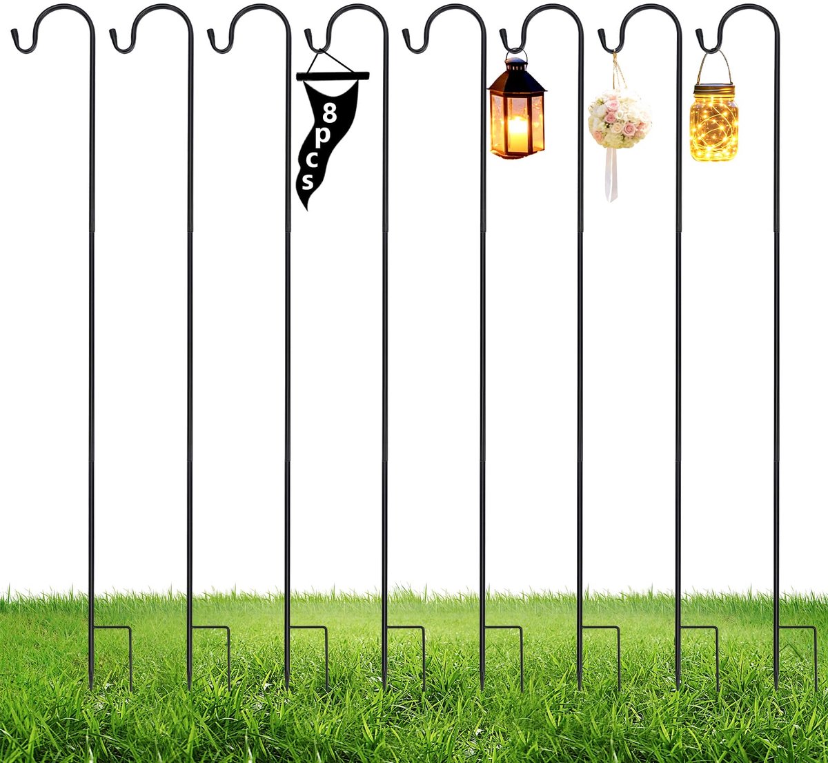 Herdershaak 120 cm - Verstelbaar - Heavy Duty - Ideaal voor tuinverlichting - ShopVlot