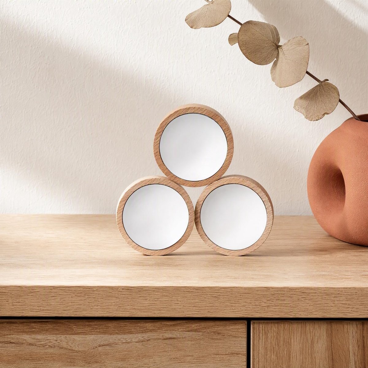 Make-up spiegel set 3 stuks - vouwspiegel met LED - handspiegel voor onderweg - ideaal voor make-up touch-ups - ShopVlot
