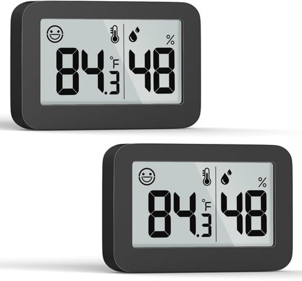 Mini Hygrometer en Thermometer voor Binnen - Digitale Temperatuur- en Vochtigheidsmeter voor Humidors, Kassen, Babykamers, Kelders en Reptielen