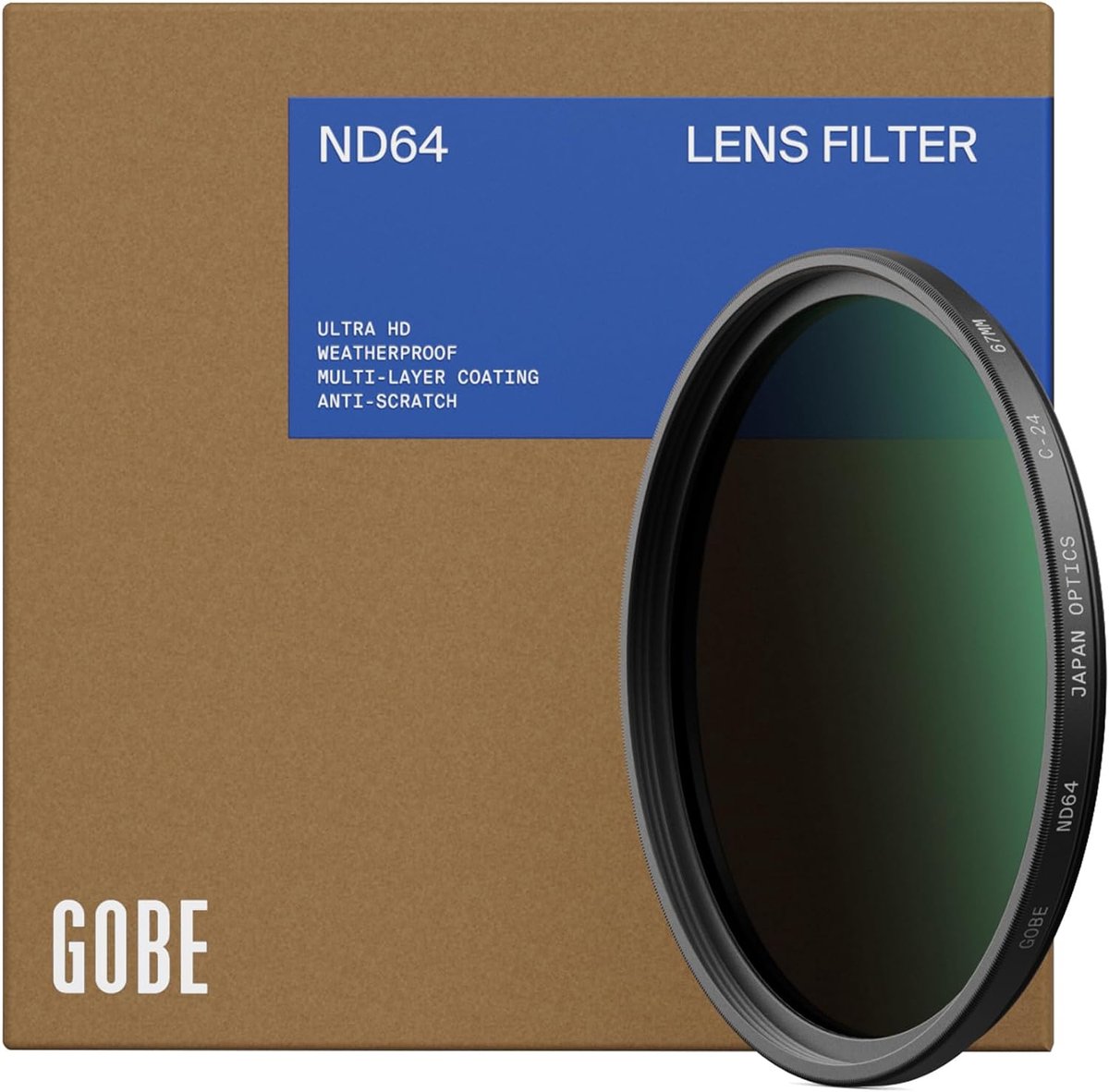 ND-filter 82mm ND64 - 6 stops lichtreductie - kleurneutraal - ideaal voor landschapsfotografie - ShopVlot