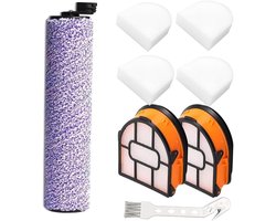 Vervangende borstelrol en filterbundel voor Shark Hydrovac WD101 WD201 WD100 WD200 AW201 WD200C WD201C WD101C HydroVac XL 3-in-1 stofzuiger, Vergelijk onderdelen WDB1, WDB2, WDFF1, WDFF2