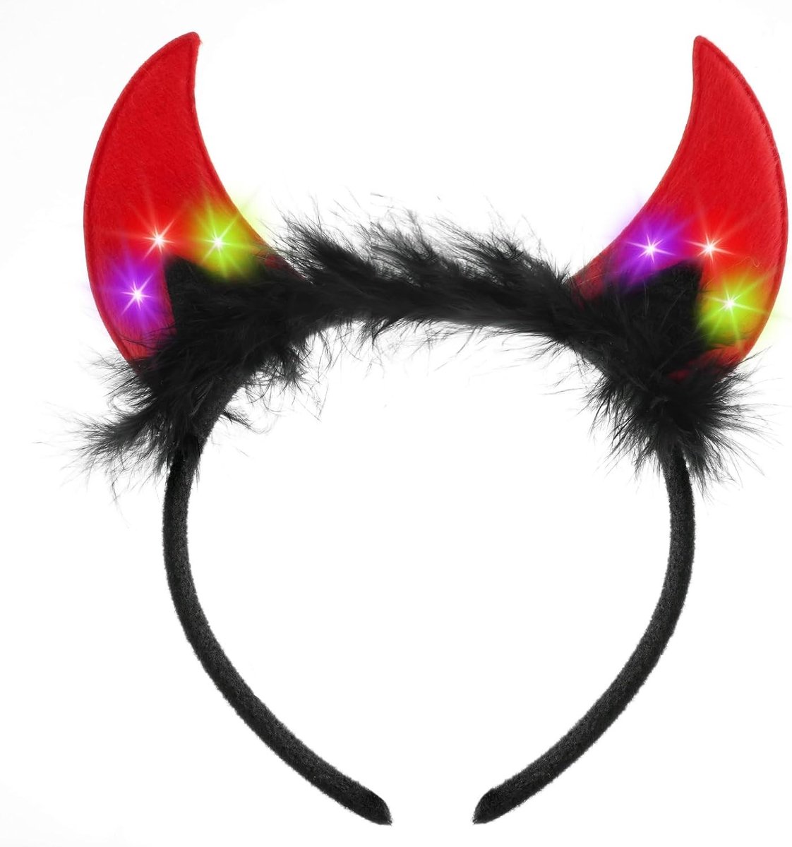 Speelse Kattenoren Haarband met Lichten voor Halloween, Carnavalskostuum en Themaparty's