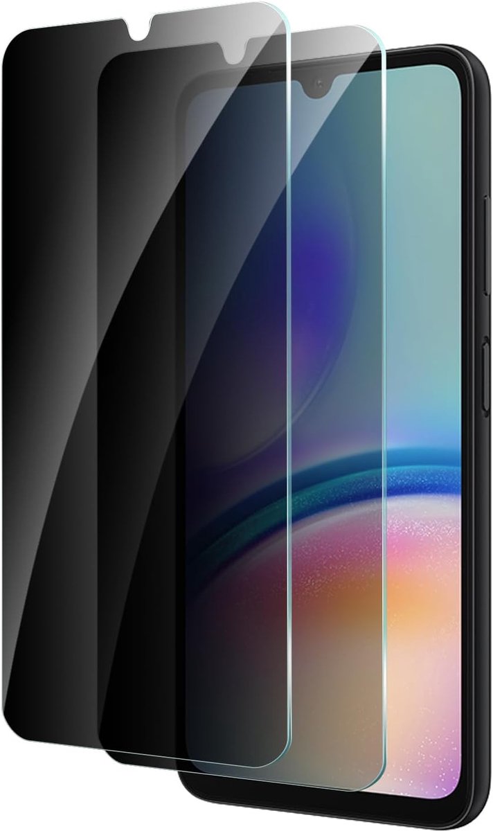 Inkijkbeschermingsfolie voor Samsung Galaxy A05S, 2 stuks, anti-spaaien, displaybescherming, HD, privacyfolie, privacy, beschermingsglas, folie, 9H hardheid, krasbestendig
