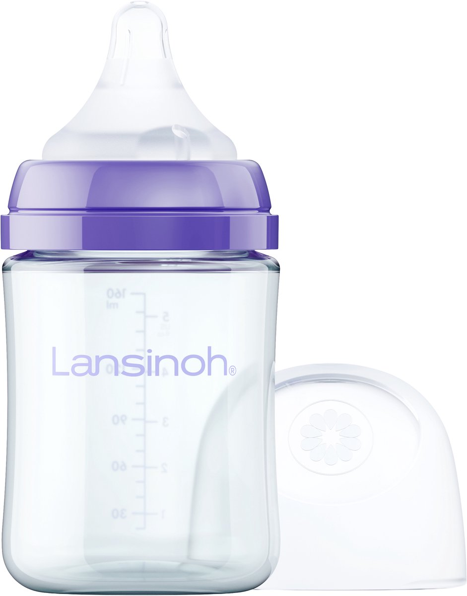 Bol.com Lansinoh Natural Wave Fles - Glas - 160ml aanbieding