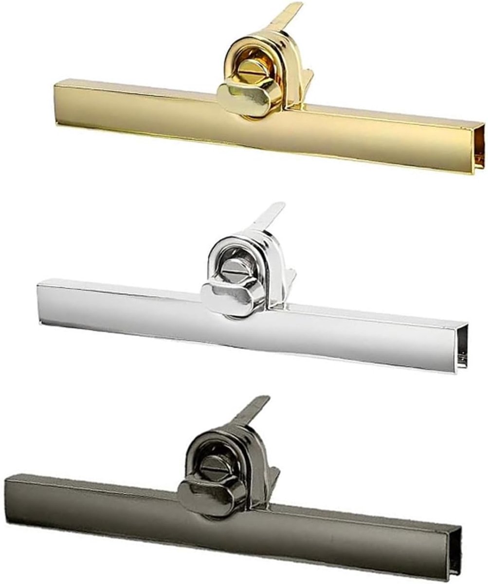 3 Pack Twist Lock, Zinklegering Portemonnee Sluiting voor DIY Handtassen, Goud Zilver Zwart