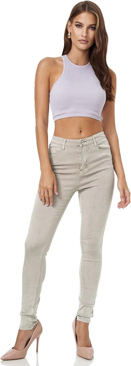 Jeans Hoge Taille Stretch Broek