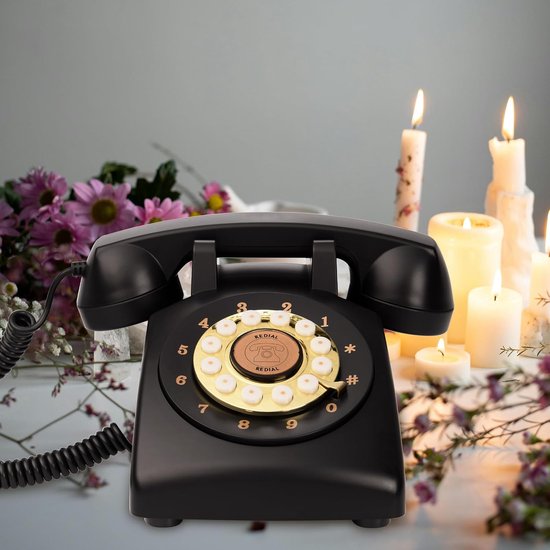 Gastenboek bruiloft telefoon, 32 GB geheugen aangepaste audioberichten, volume verstelbaar, met berichtherhalingsfunctie, geschikt voor alle soorten feesten (art deco, fris zwart) — afbeelding 5
