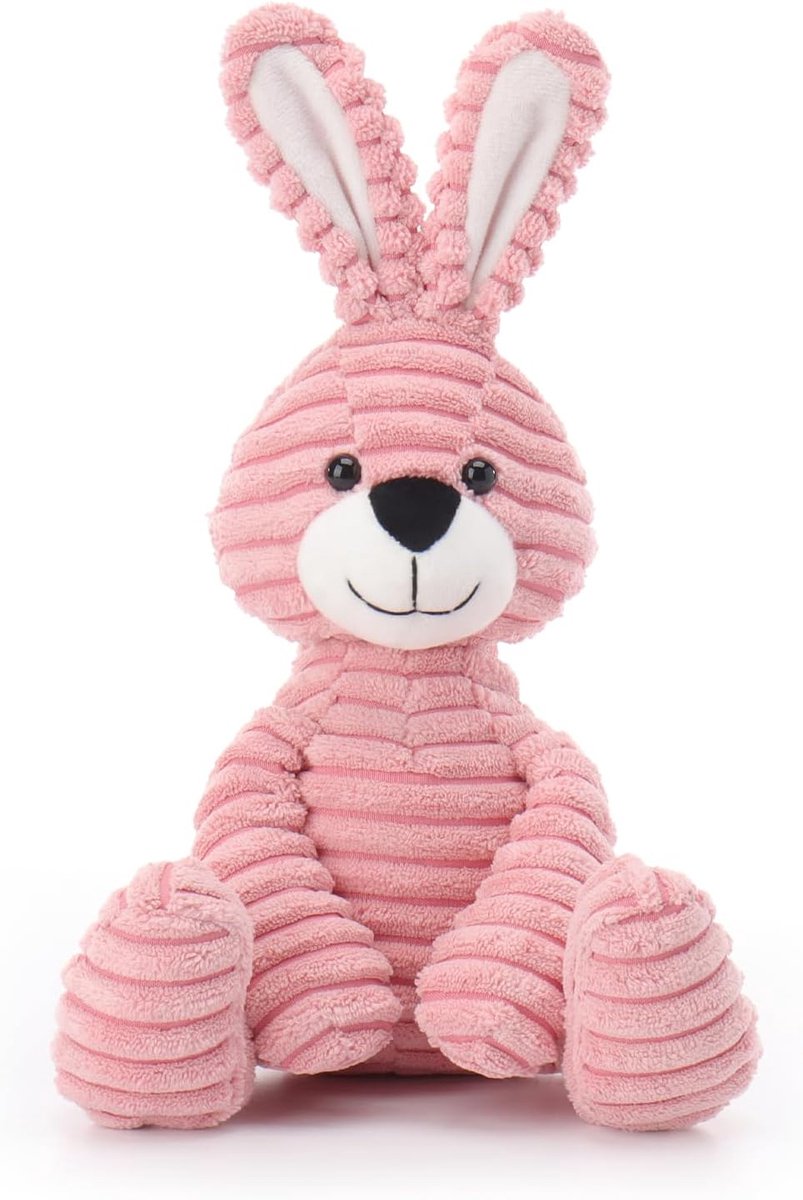 Lamb Cord haas konijn pluche dier knuffeldier knuffeldier roze 23 cm