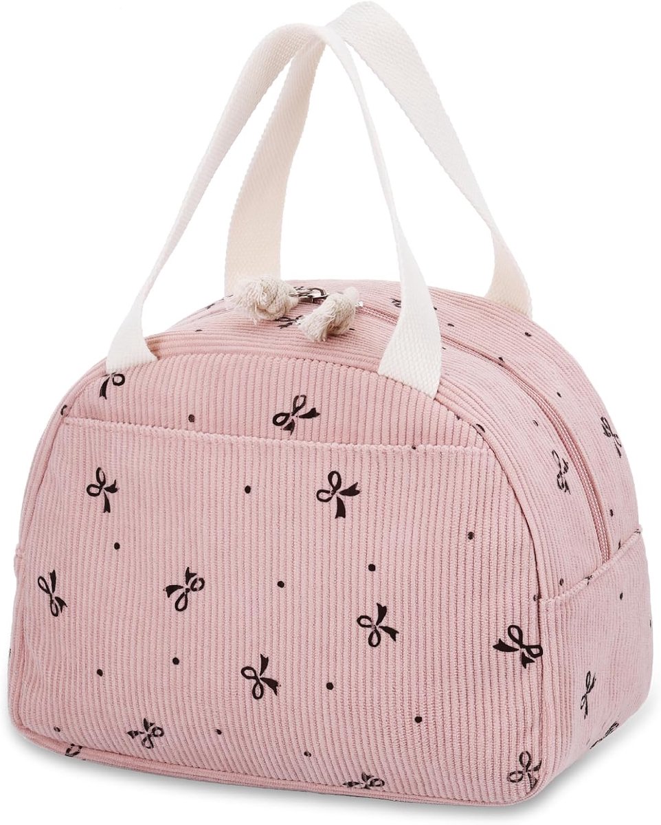 Lunchtassen voor meisjes vrouwen, herbruikbare strik roze lunchtas voor kinderen en volwassenen, lekvrije lunchbox met grote capaciteit voor school, woon-werkverkeer, reizen