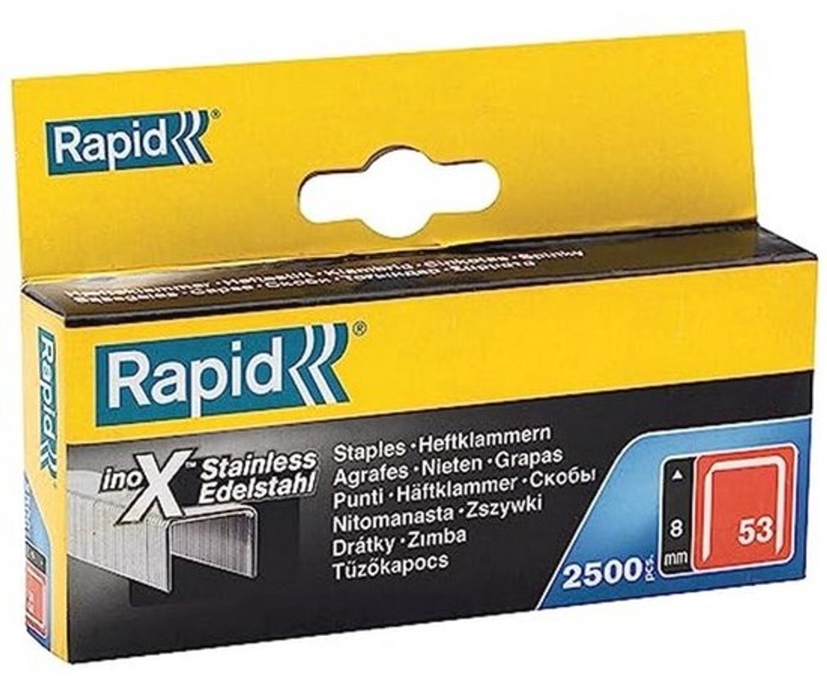 Stainless Steel Staples for Tacker - 8mm Type 53 - 2500 Pieces - Thin Wire Staples for Wood and Fabric