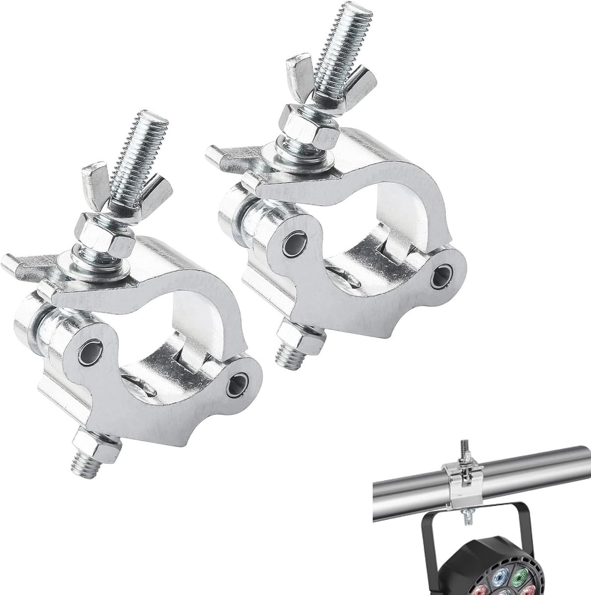 2 Stuks Truss Klemmen voor Verlichting, Geschikt voor 28-35mm Constructies, Ideaal voor Spotlights en Beweegbare Podiumverlichting