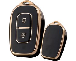 Autosleutelhoes Renault Dacia - goud zwart - beschermhoes - perfect voor Kwid, Logan, Duster - ServiceTopper