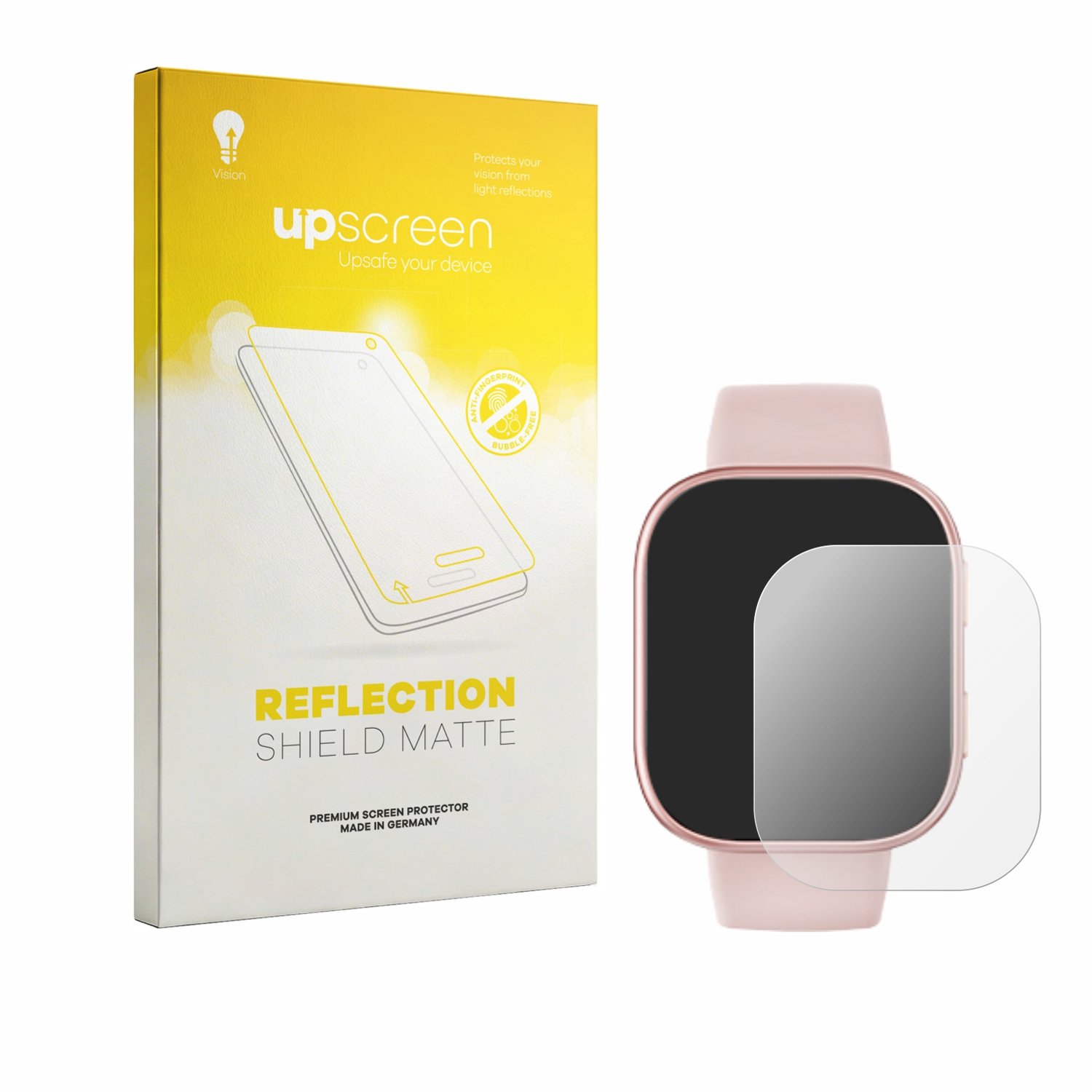 upscreen - Screenprotector voor Mingtawn Smartwatch 1.83" - Folie Beschermfolie anti glare matte