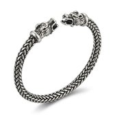 WiseGoods Viking Armband Heren Zilver - Luxe Armbandje Vikings Cadeau voor Mannen - Metalen Sieraad Accessoire