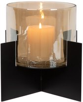 Atmooz - Kaarshouder Alessio - Kaarsenhouder uit Glas en Metaal - Ø 26 cm - Tijdloos Design - Elegant
