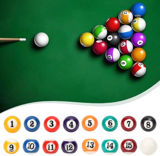 Biljartballen Milieuvriendelijke Kids Biljartbal Speelgoed 16 Stuks 2.5cm Pooltafel Biljart Training Cue Balls Biljartbenodigdheden — afbeelding 3