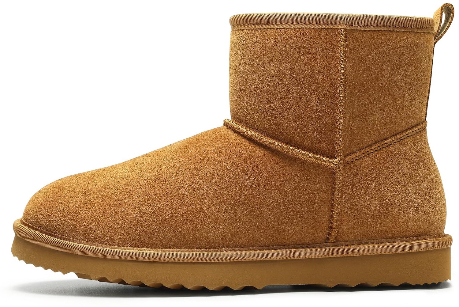 Olanly Dames Snowboots suède Boots Warme winterschoenen dames Antislip Dunne zool Verdikte voering van imitatiewol – 40 Geschikt voor voetlengte van 24.77cm Kastanjebruin