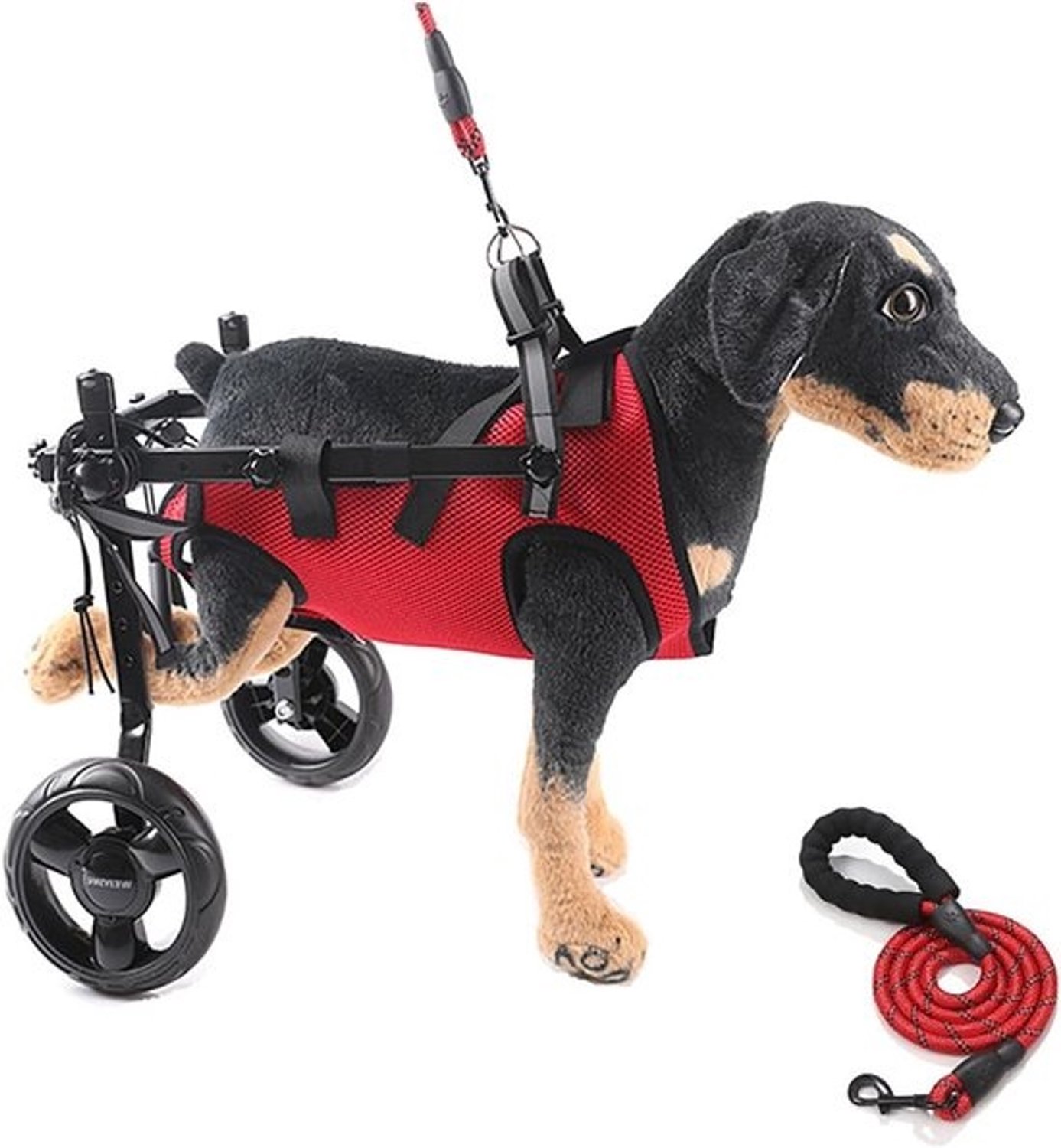 Hondenrolstoel - Mobiliteitshulp voor huisdieren - Ondersteuning voor je huisdier - Verstelbaar aluminium frame - Max 33cm Hoogte - Zilver