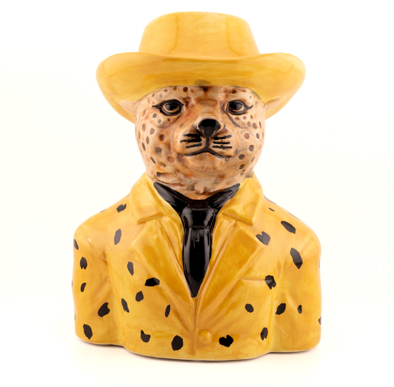 homebound by ky Aardewerk vaas Leopard fedora geel