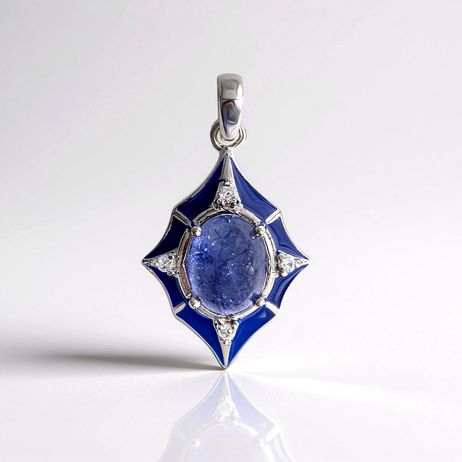 Tanzaniet hanger van sterlingzilver