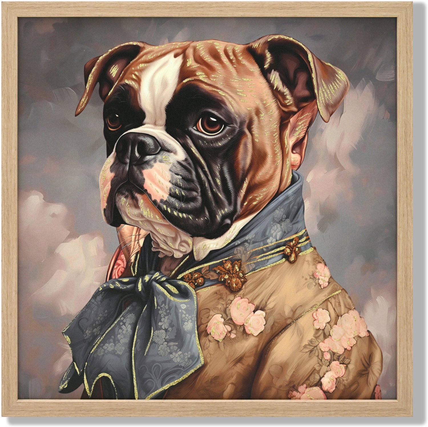 Schilderij regency dog 50x50cm