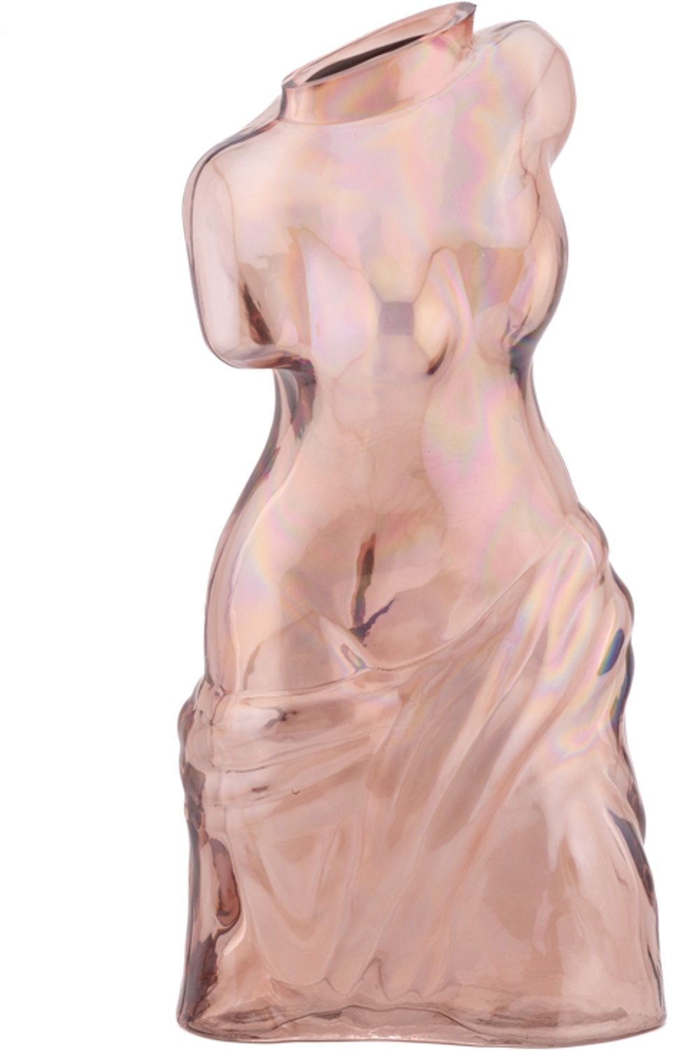 Glazen vaas Venus holo roze