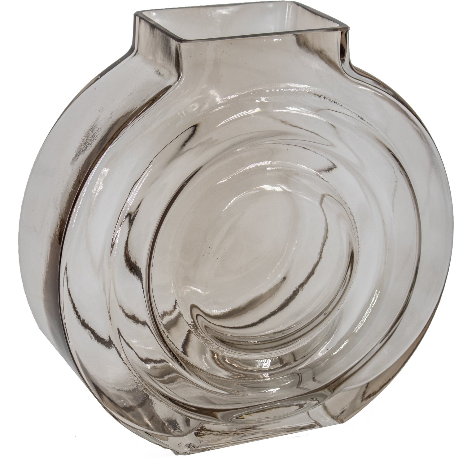 homebound by ky Glazen vaas zalm | glazen vaas | 20x7,5x20cm | stijlvolle vaas