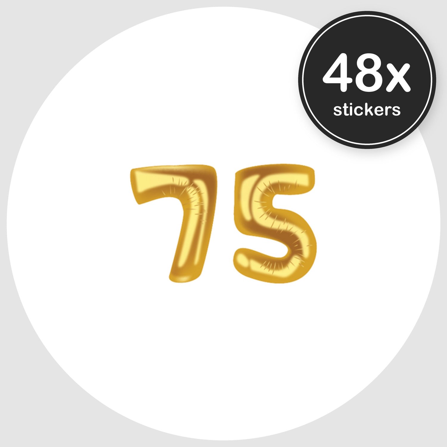 Sluitstickers Verjaardag - 48 stuks - Rond 30 mm - Verjaardag Stickers - Sluitzegel Uitnodiging - Design 026