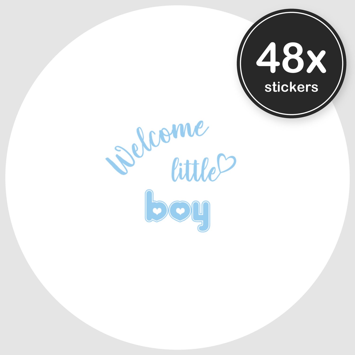 Sluitstickers Geboorte - 48 stuks - Rond 30 mm - Geboorte Stickers - Sluitzegel Geboortekaart - Design 017