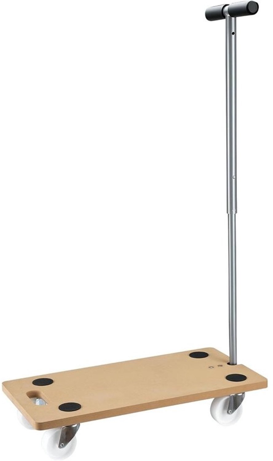 Transportroller met handgreep - Rolplank als verhuishulp - Meubels verplaatsen - Hoog draagvermogen - 575 x 290 mm - Natuur