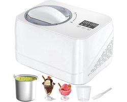 IJsmachine Compressor - 1 Liter Capaciteit - Wit - Automatisch - Keukenapparaat - Sorbetmaker