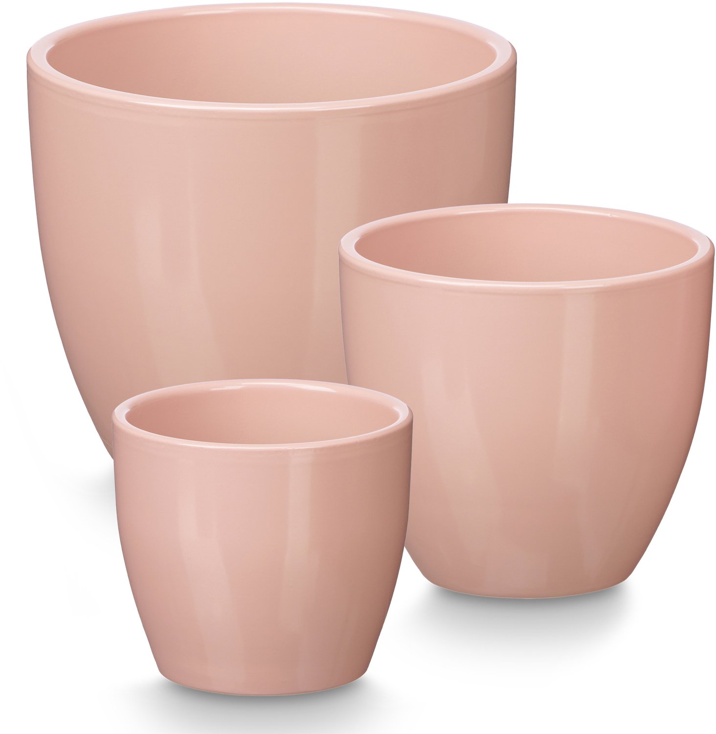 IBERGARDEN - Bloempot - Set van ronde potten Ø 14, 17, 22 cm - roze