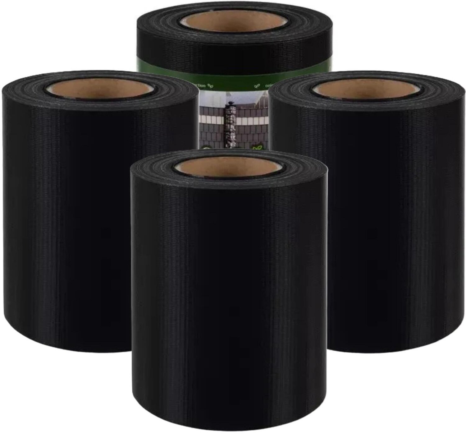 Gardlov Hekband - 4x rol - zwart - PVC - 19 cm x 35 m - privacy scherm - vlechtband voor hekwerk
