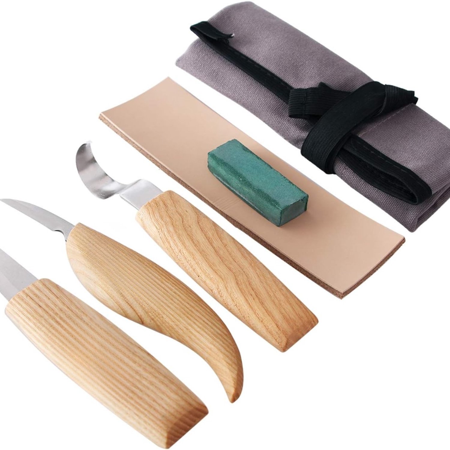 Levo® 5-Delige Houtsnijset - Houtsnijmes - Professioneel Houtsnijden - Houtbewerking - Houtbeitelset - Houtsnijwerk - Woodcarving - Hoog kwaliteit staal - Zilver - 10cm x 7cm x 2cm