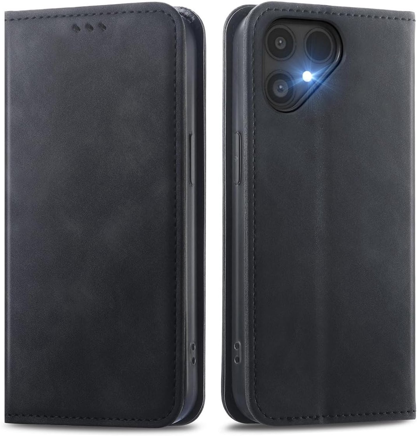 Zandarix Hoesje Geschikt voor Fairphone Gen 6 / Gen 6+ - Book Case Hoesje - PU Leren Portemonnee - Magneetsluiting - Kickstand - Zwart