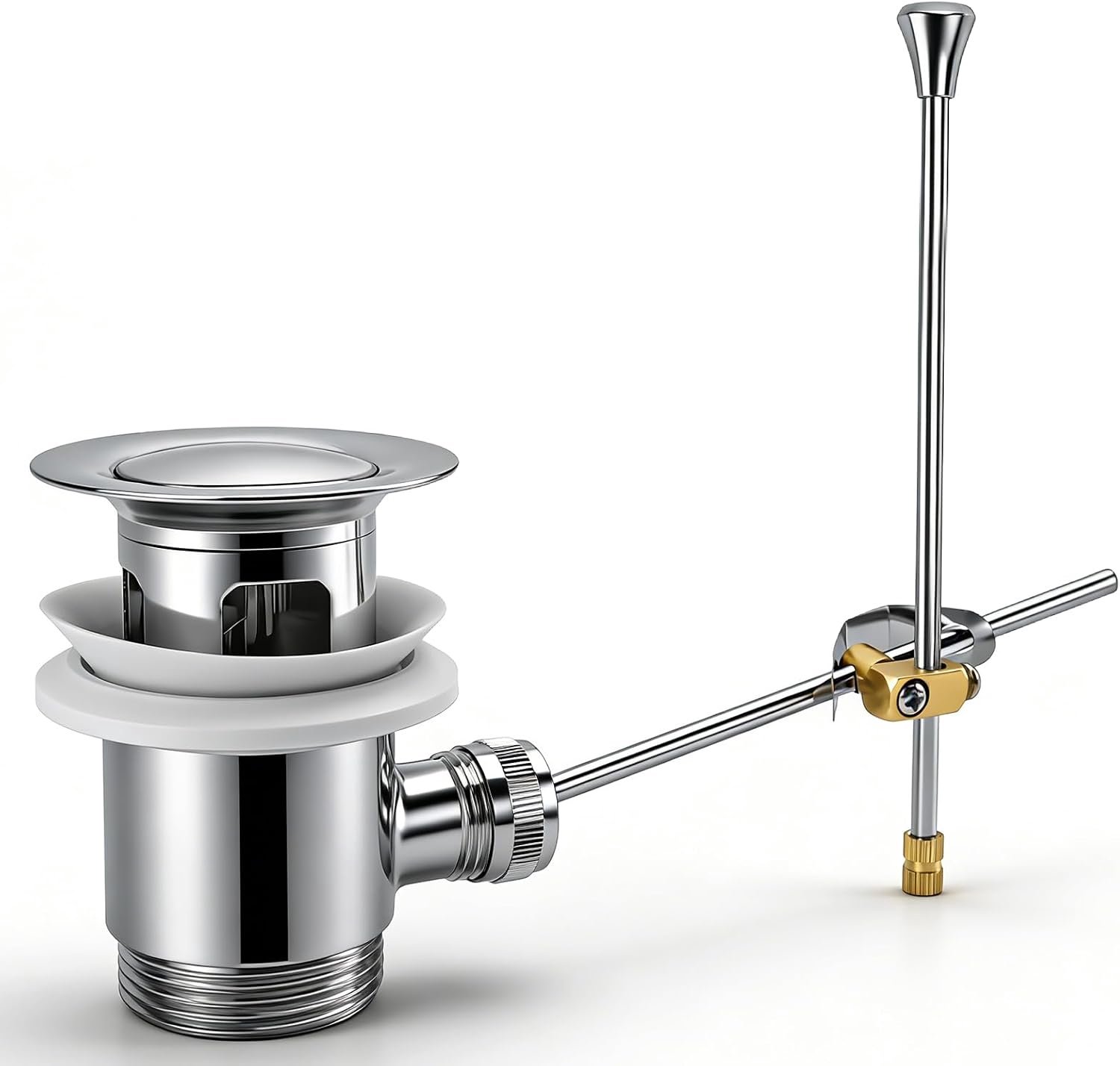 Afvoerplug wastafel met overloop - 6,5 cm - pop-up ventiel - eenvoudig te installeren - Homevero