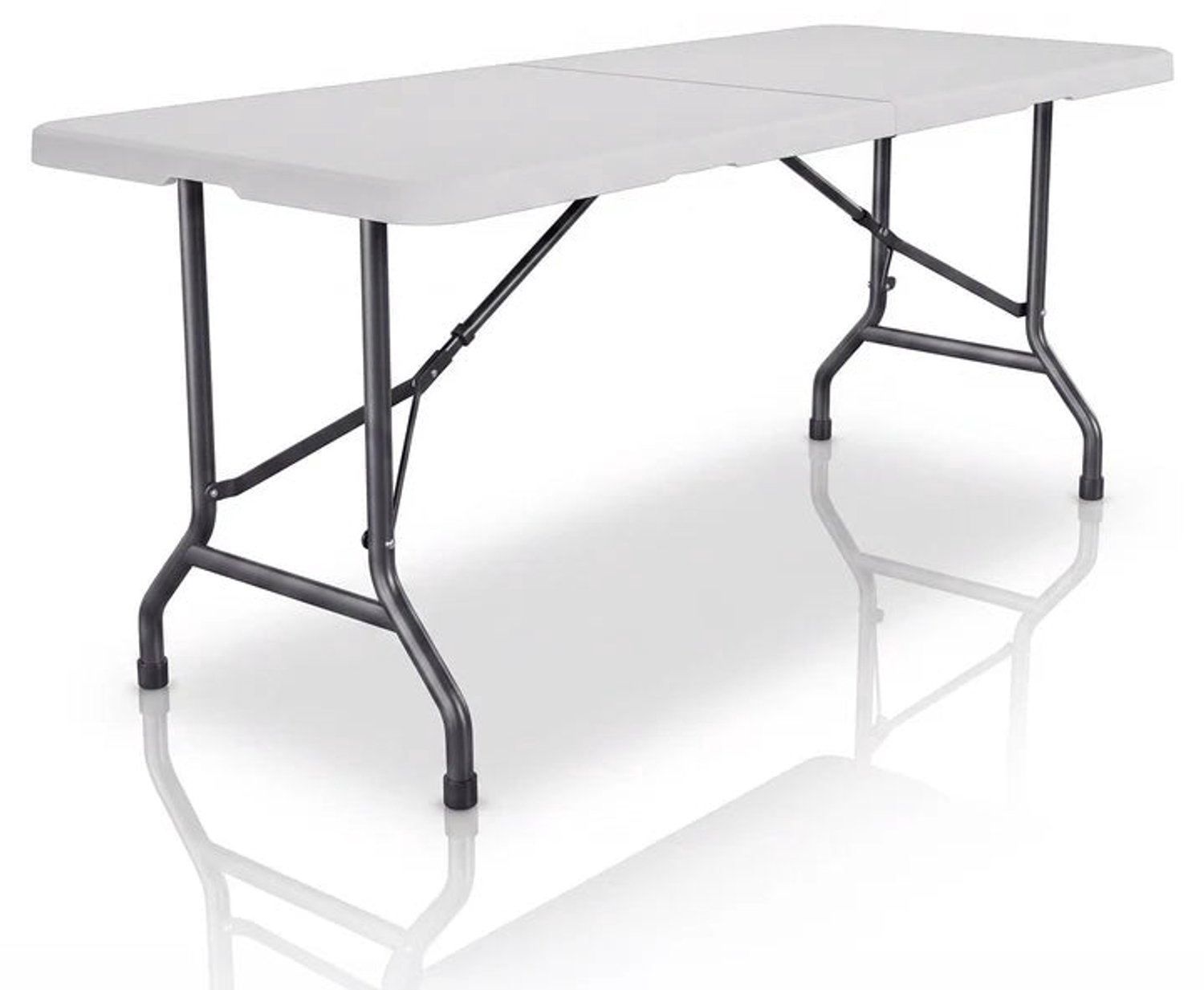 Tuintafel - opklapbaar - 180 x 74 x 74 cm - wit