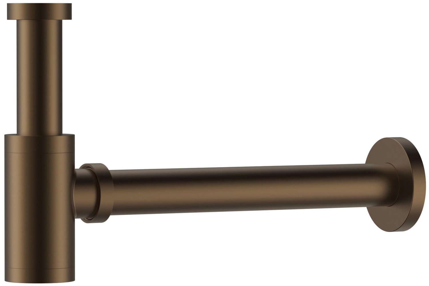UNIFORMA Sifon voor wastafel en fontein - 32mm muurbuis - Geborsteld bruin brons