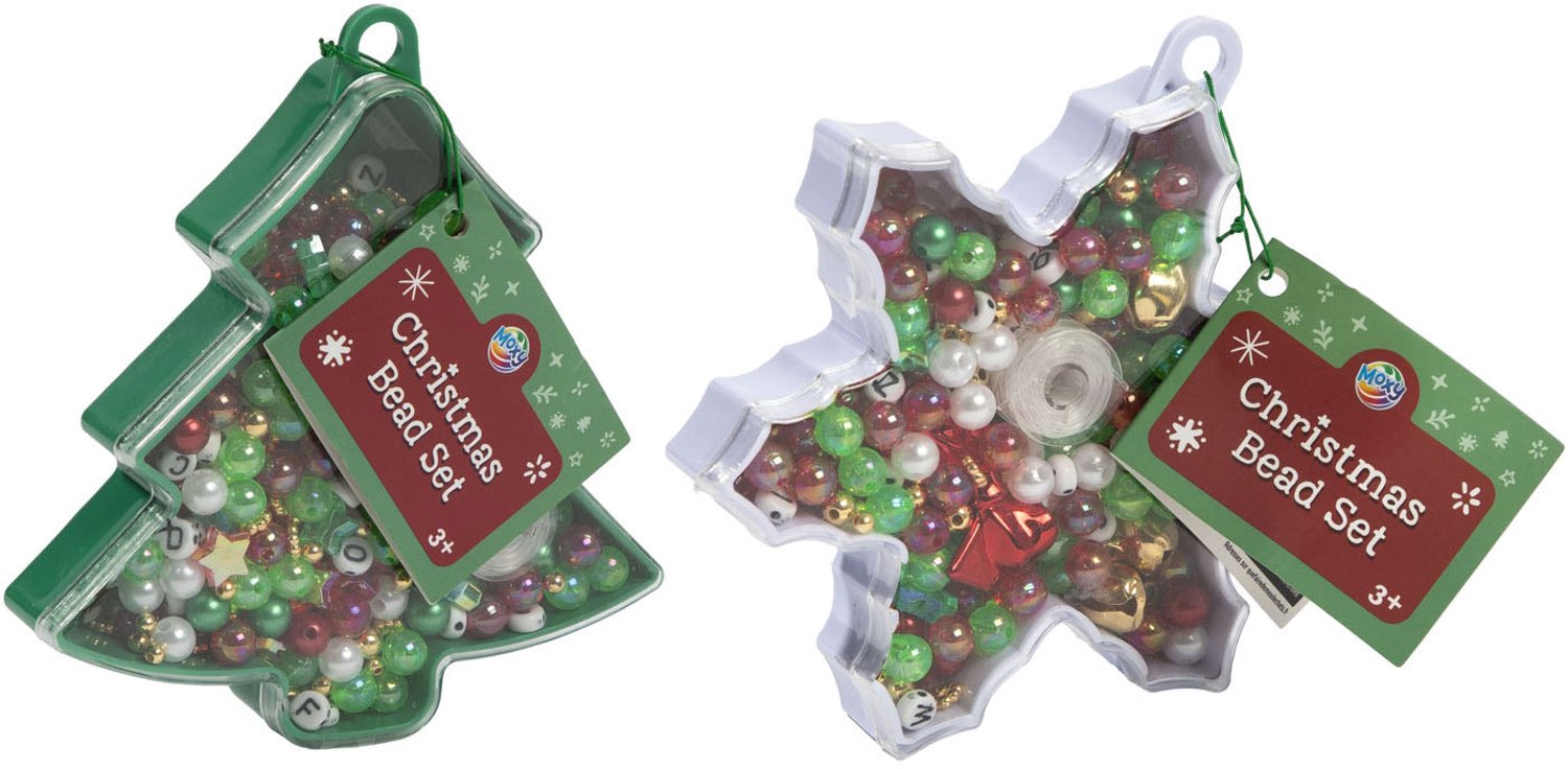 Creative Craft Group kralenset kerstmis speelgoed - kleurrijke kralen en elastiek.