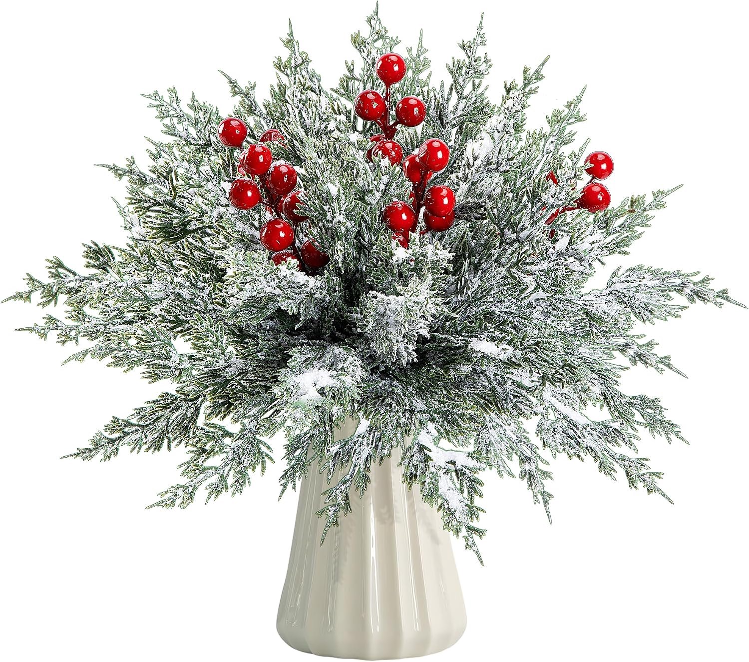 Kerstversiering - Kunstmatige DennenTakken - Kerstdecoratie voor DIY, Kransen en Home Decor - Vaas niet inbegrepen - 45 stuks - Stijl B