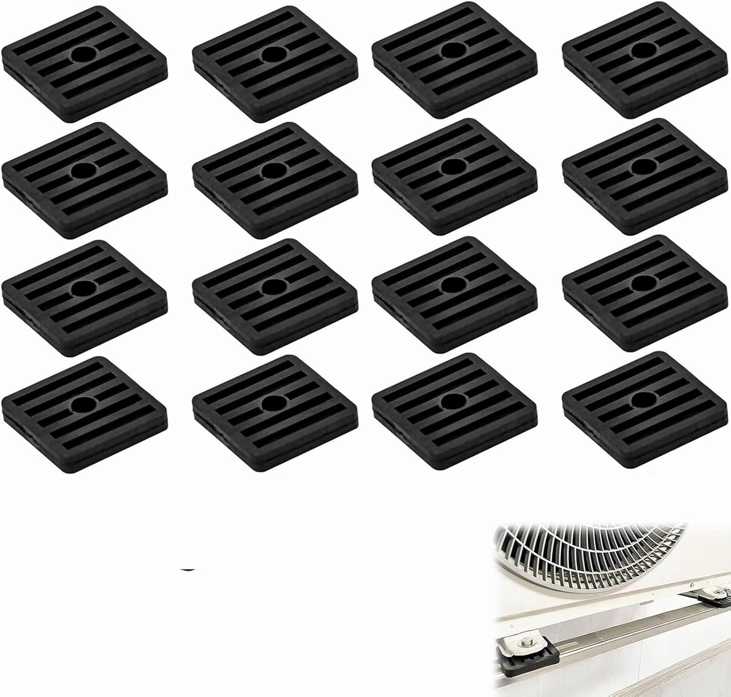 Anti-vibratie-airconditioning 16 stuks - rubber - antislip houder - trillingsdempers voor lange levensduur - m-winkel