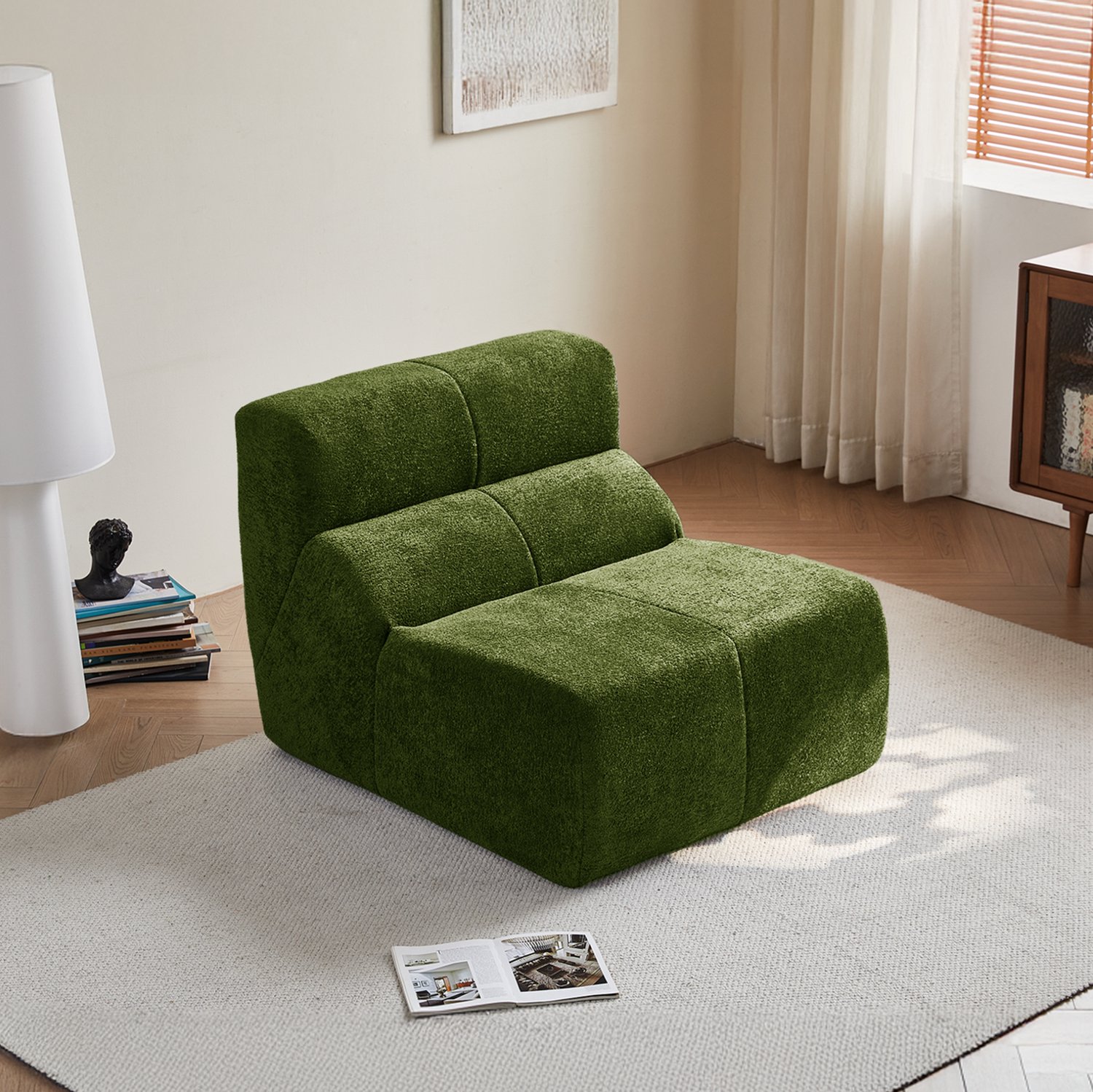 CHICFURN Fauteuil - Schuimvulling - Zonder armleuningen - Groen