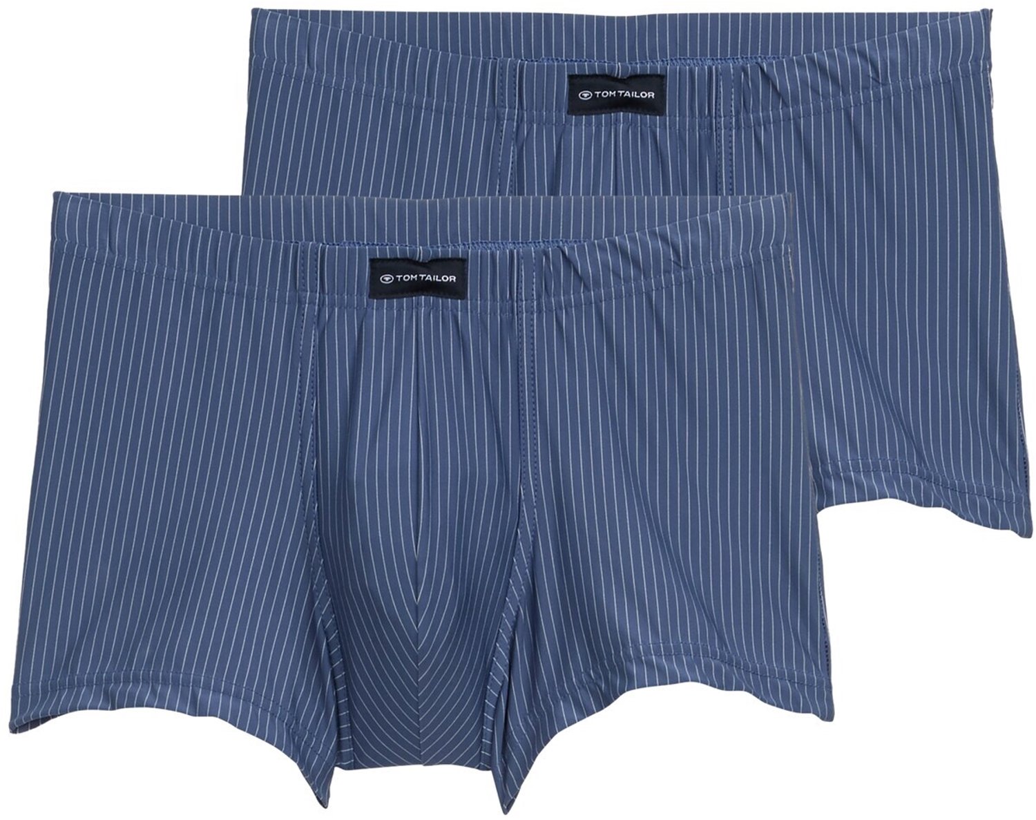 Tom Tailor - Korte boxershorts in een set van 2 - Maat XXL/8 - blue-medium-vertical stripe
