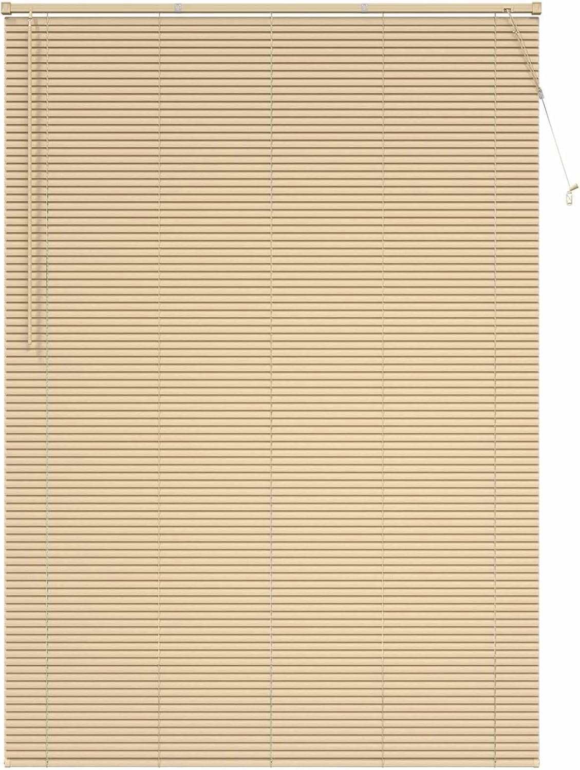 Venetiaanse jaloezie 213 x 140 cm - lichtbruin met patroon - zonwerend - modern design voor elke ruimte - ServiceTopper