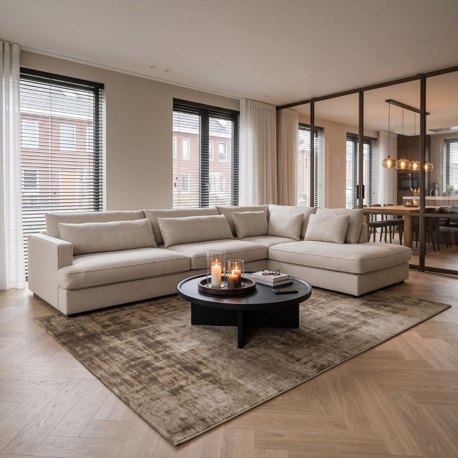 DÉJA Living DÉJA Hoekbank 4-zits Monroe Beige Rechts