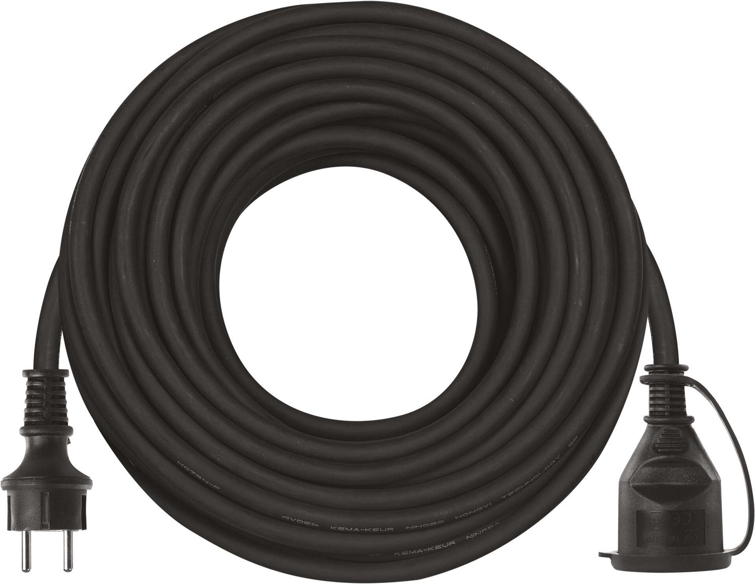 EMOS Verlengsnoer voor buiten 25 m / 1 stopcontact / zwart / rubber-neopreen / 250 V / 2,5 mm², P01825R