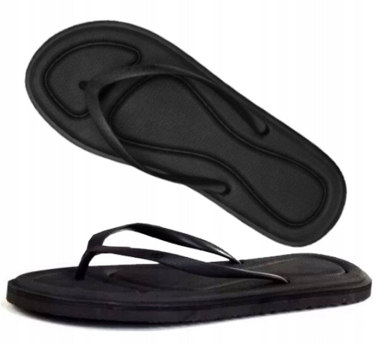 Dames Teenslippers 4F Zwart - Lichtgewicht Zomer & Zwembad Schoenen - Maat 36