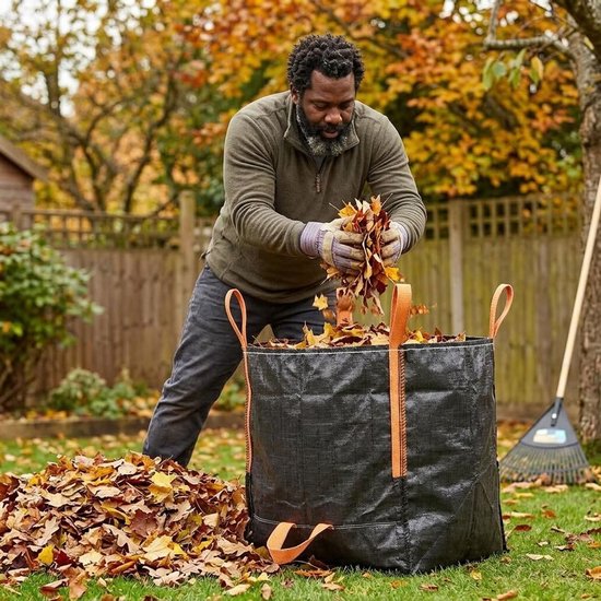 5 stuks - Zwarte Tuinafvalzak 65x65x65cm - 300L - Ideaal voor Tuinonderhoud van Merkloos	 — afbeelding 4