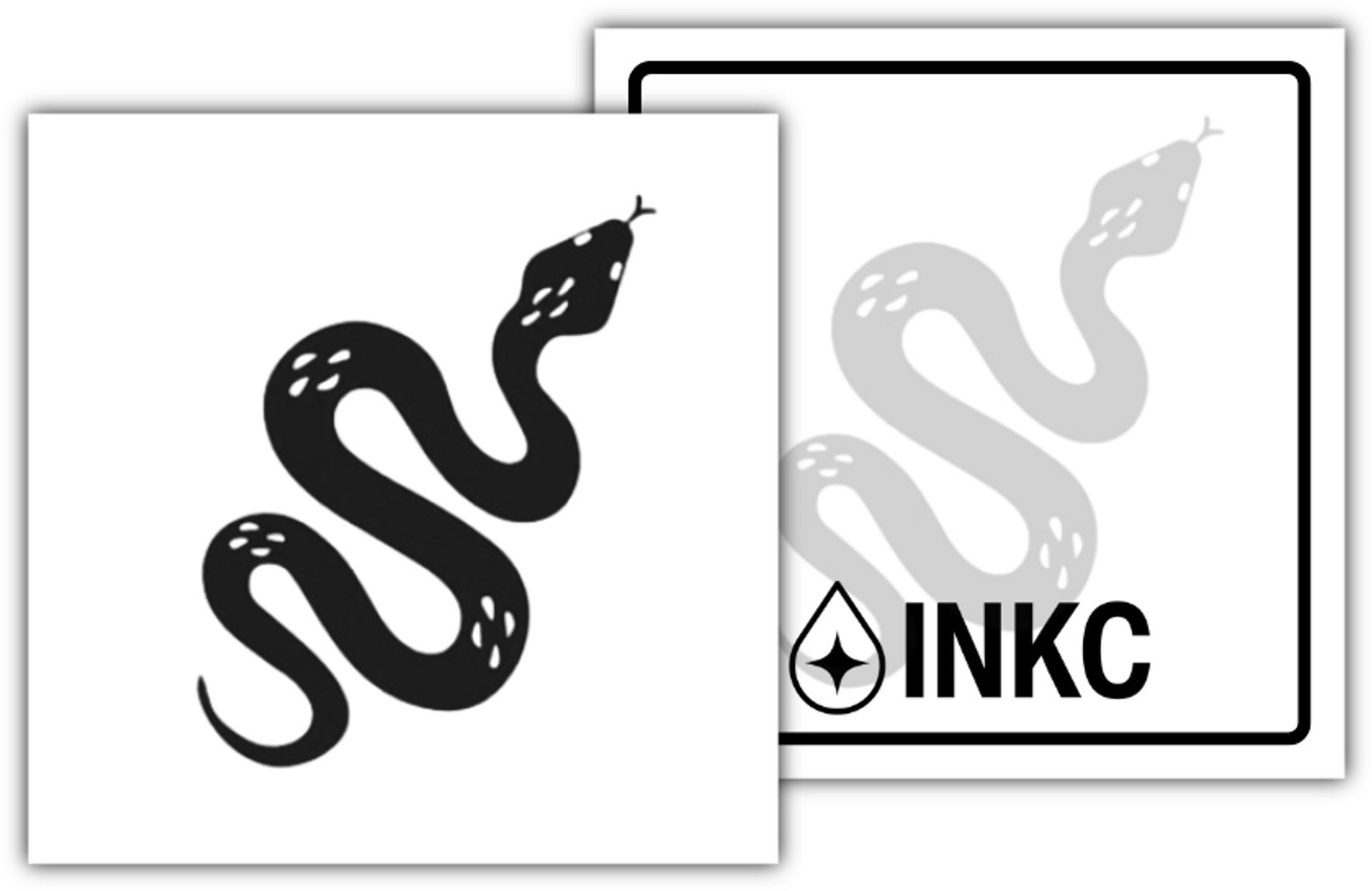 INKC - Tijdelijke Tattoo - Slang - Nep Tattoo - Plak Tattoos - Blijft tot 2 weken - 5 x 5cm